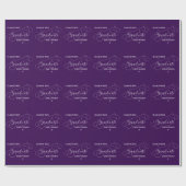 Donkerpaarse Chic Script Afstudeerklas 2026 Cadeaupapier (Vlak)