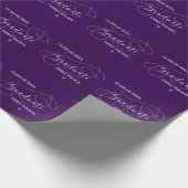 Donkerpaarse Chic Script Afstudeerklas 2026 Cadeaupapier (Hoek)