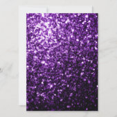 Donkerpaarse glittersparels Personaliseer Kaart (Voorkant)