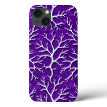 Donkerpaarse iPhone-hoes met adertextuur