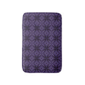 Donkerpaarse Kleurige Retro Patroon Badmat (Voorkant Verticaal)