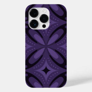 Donkerpaarse Kleurige Retro Patroon Case-Mate iPhone 14 Pro Hoesje