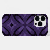 Donkerpaarse Kleurige Retro Patroon Case-Mate iPhone Case (Achterkant (horizontaal))