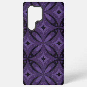 Donkerpaarse Kleurige Retro Patroon Samsung Galaxy Hoesje