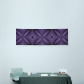 Donkerpaarse Kleurige Retro Patroon Spandoek (Beurs)