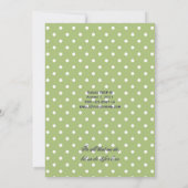 Donkerpaarse Lichtgroene Stippen Post Bruiloft Ce Kaart (Achterkant)