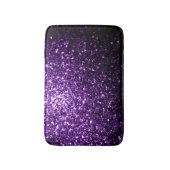 Donkerpaarse namaak glinsterende glitter vonken badmat (Voorkant Verticaal)
