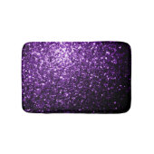 Donkerpaarse namaak glinsterende glitter vonken badmat (Voorkant)