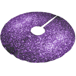 Donkerpaarse namaak glinsterende glitter vonken kerstboom rok