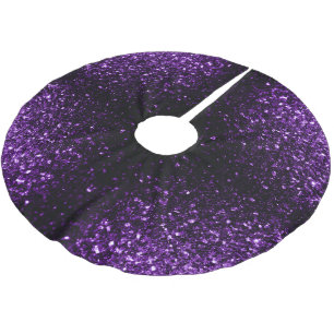 Donkerpaarse namaak glinsterende glitter vonken kerstboom rok