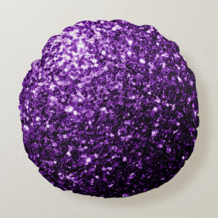 Donkerpaarse namaak glinsterende glitter vonken rond kussen