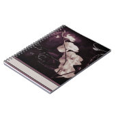 Donkerpaarse orchidee notitieboek (Linkerzijde)
