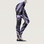 Donkerpaarse paarse rozen Mode Leggings (Rechts)