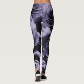 Donkerpaarse paarse rozen Mode Leggings (Achterkant)