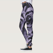Donkerpaarse paarse rozen Mode Leggings (Links)
