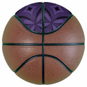 Donkerpaarse Retro Patroon Basketbal (Rechts)