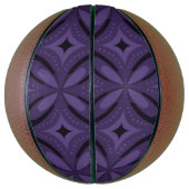 Donkerpaarse Retro Patroon Basketbal (Verticaal)