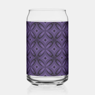 Donkerpaarse Retro Patroon Blikvorm Glas