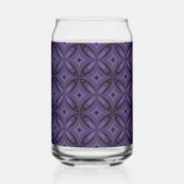 Donkerpaarse Retro Patroon Blikvorm Glas (Achterkant)