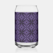 Donkerpaarse Retro Patroon Blikvorm Glas (Links)