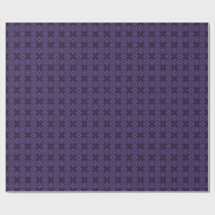 Donkerpaarse Retro Patroon Cadeaupapier