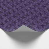 Donkerpaarse Retro Patroon Cadeaupapier (Hoek)