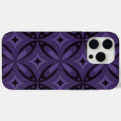 Donkerpaarse Retro Patroon Case-Mate iPhone Case (Achterkant (horizontaal))