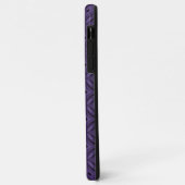 Donkerpaarse Retro Patroon Case-Mate iPhone Case (Achterkant/links)