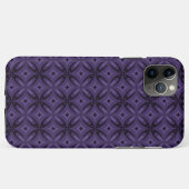 Donkerpaarse Retro Patroon Case-Mate iPhone Case (Achterkant (horizontaal))