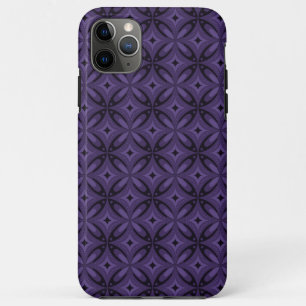 Donkerpaarse Retro Patroon Case-Mate iPhone Case