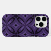 Donkerpaarse Retro Patroon Case-Mate iPhone Case (Achterkant (horizontaal))