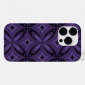 Donkerpaarse Retro Patroon Case-Mate iPhone Case (Achterkant (horizontaal))