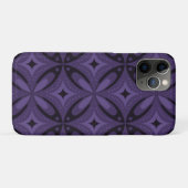 Donkerpaarse Retro Patroon Case-Mate iPhone Case (Achterkant (horizontaal))