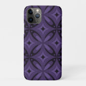 Donkerpaarse Retro Patroon Case-Mate iPhone Case (Achterkant)