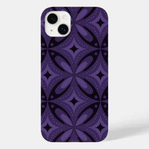 Donkerpaarse Retro Patroon Case-Mate iPhone 14 Plus Hoesje