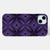 Donkerpaarse Retro Patroon Case-Mate iPhone Case (Achterkant (horizontaal))