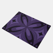 Donkerpaarse Retro Patroon Deurmat (Schuin)