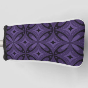 Donkerpaarse Retro Patroon Golfheadcover
