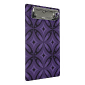 Donkerpaarse Retro Patroon Mini Klembord (Schuin)