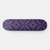 Donkerpaarse Retro Patroon Persoonlijk Skateboard (Horizontaal)