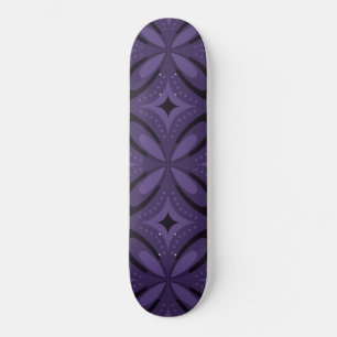 Donkerpaarse Retro Patroon Persoonlijk Skateboard