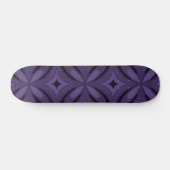 Donkerpaarse Retro Patroon Persoonlijk Skateboard (Horizontaal)