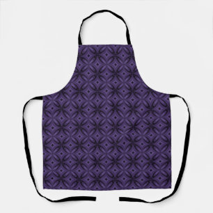 Donkerpaarse Retro Patroon Schort