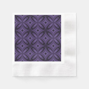 Donkerpaarse Retro Patroon Servet