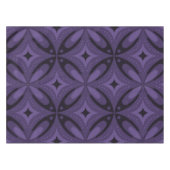 Donkerpaarse Retro Patroon Tafelkleed (Voorkant (Horizontaal))