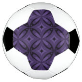 Donkerpaarse Retro Patroon Voetbal (Gedraaid)