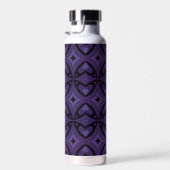 Donkerpaarse Retro Patroon Waterfles (Rechts)