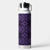 Donkerpaarse Retro Patroon Waterfles (Achterkant)
