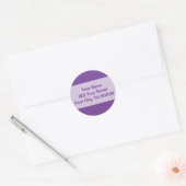 donkerpaarse ronde sticker (Envelop)