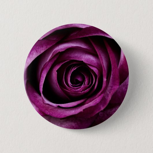 Donkerpaarse roos knop ronde button 5,7 cm (Voorkant)